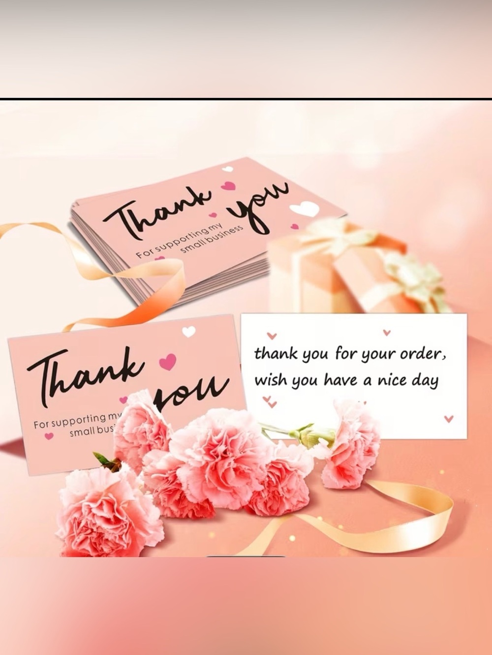 Thank You Cards -2 Sided 50 Pcs